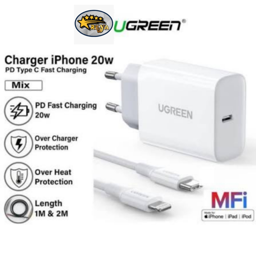 ADAPTOR Ugreen USB-C FAST CAHRGING IPHONE 20W