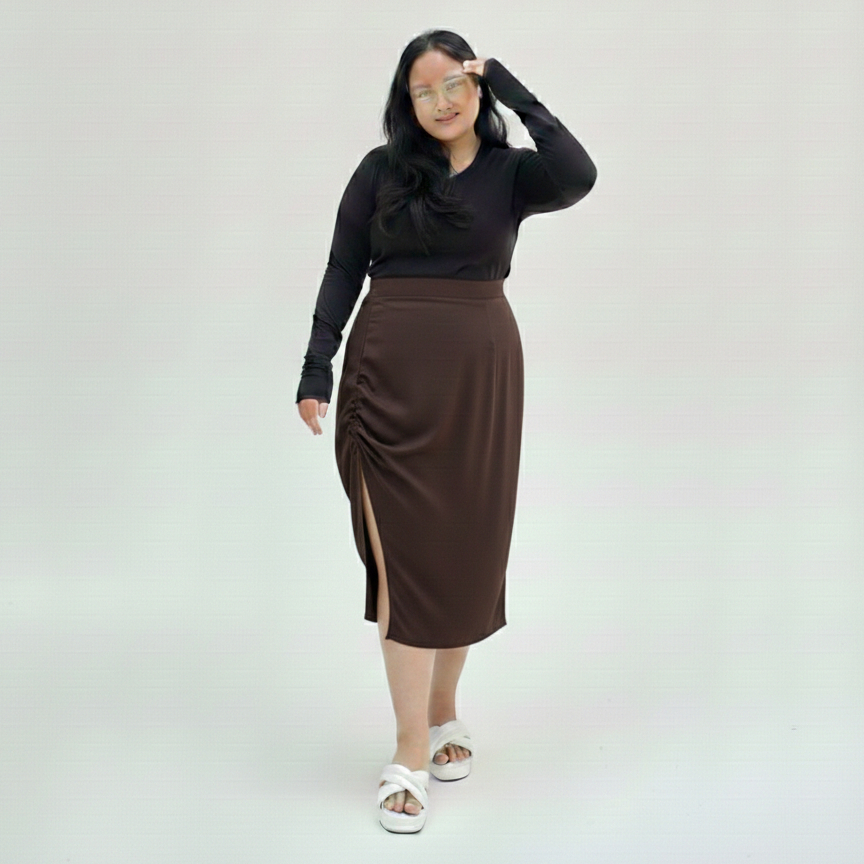 Goddess Bali | Yunna Skirt Rok Serut Midi Korean Look