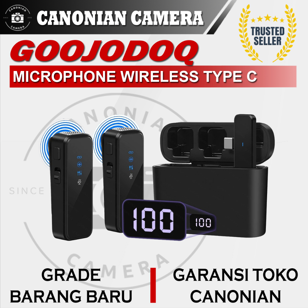 Microphone Mic Wireless Goojodoq Type C