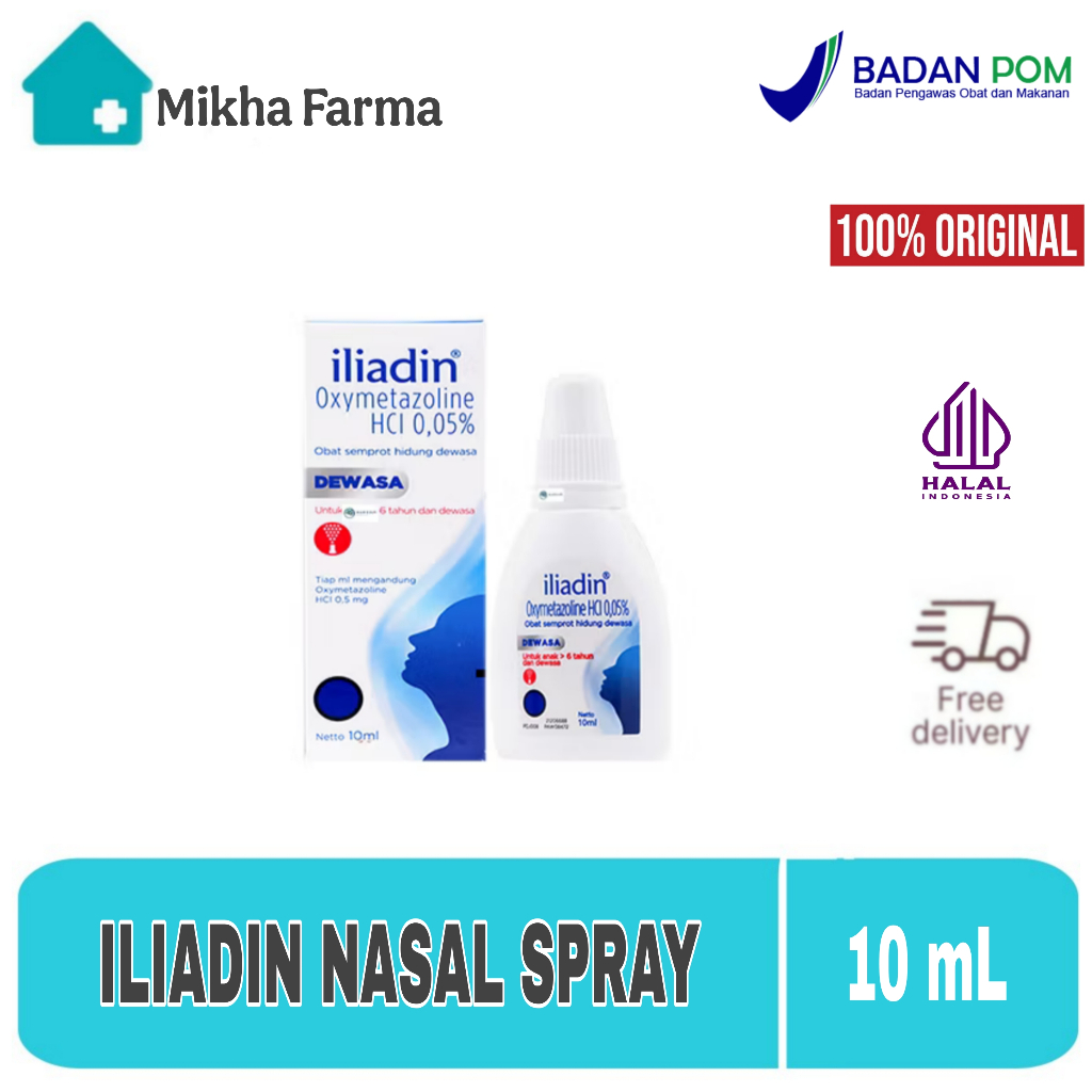 Iliadin Nasal Spray 10 mL - Obat Semprot Hidung Tersumbat