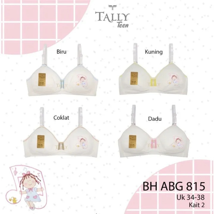BH Bra Tally Remaja 815 Cup A Size 32-38 (Busa Tipis, Tanpa Kawat)