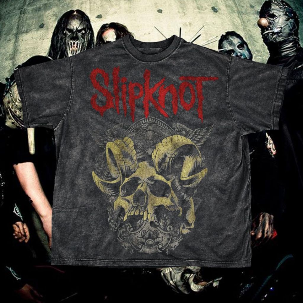 GORE NOTCH "SLIPKNOT" STONE WASH T-SHIRT | OVERSIZE T-SHIRT | WASHING | ATASAN | KAOS PRIA WANITA