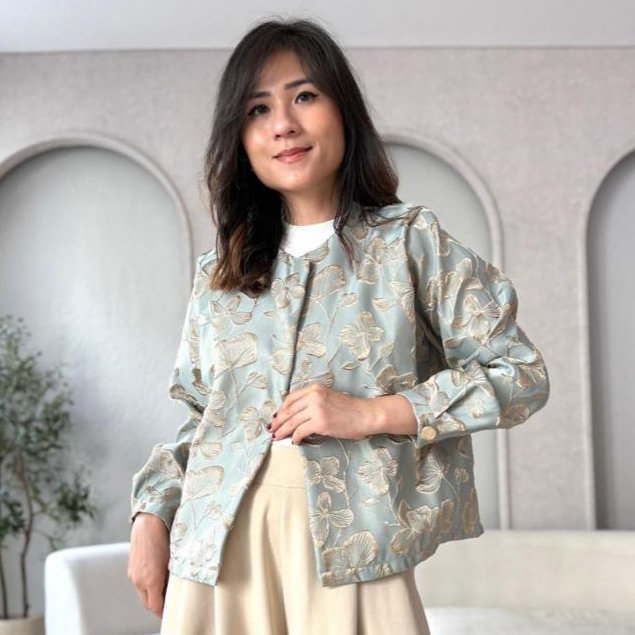 Tera Outer - Outer Jacquard - Outer Motif - Cardigan Motif Bunga