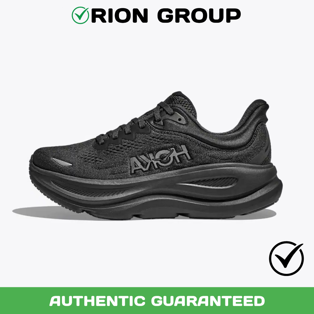 Sepatu Lari / Running Hoka Bondi 9 Wide Black / Full Black Original