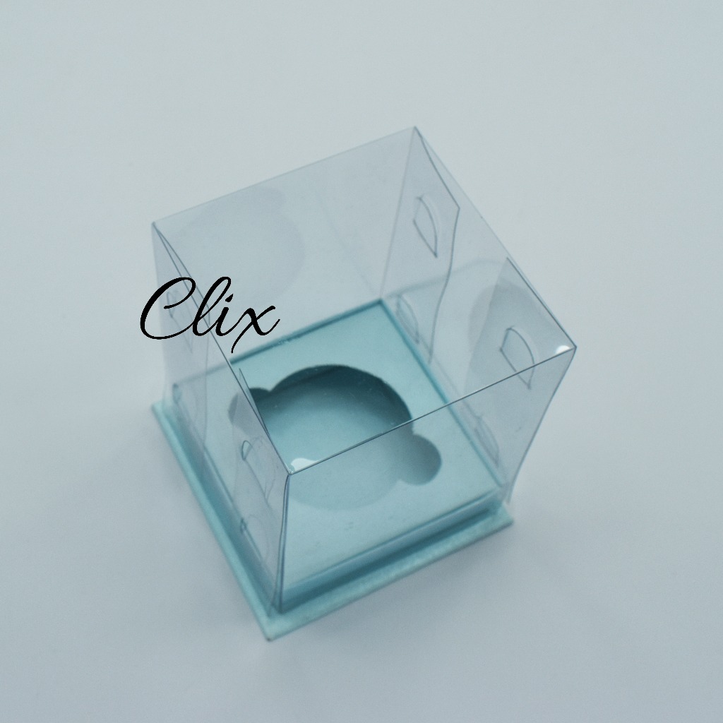 Box cupcake isi 1 biru