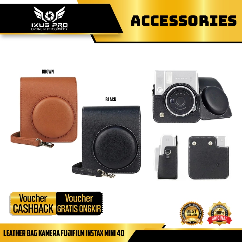Leather Bag Kamera Fujifilm Instax Mini 40 Tas Case Instax Mini 40