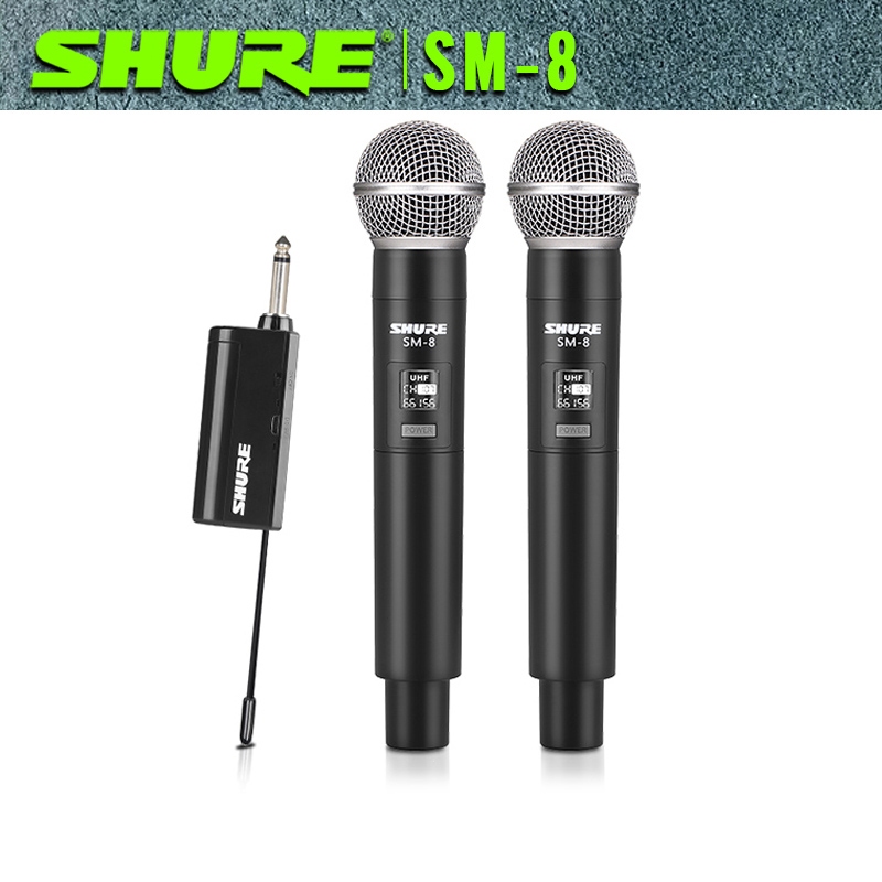 mic wireless shure original SM-8,mic wireless,mic karaoke,wireless mikrofon,mik wireless,mik karaoke