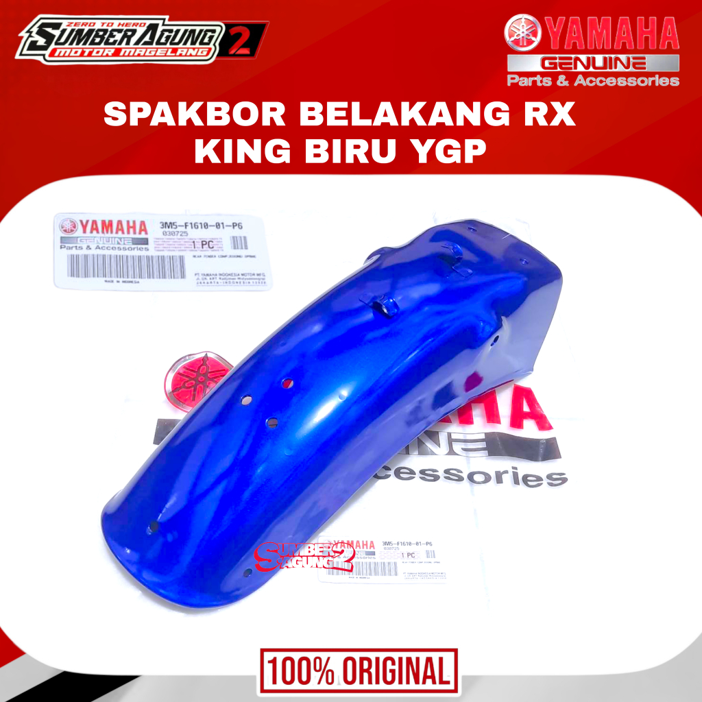 SPAKBOR SLEBOR BELAKANG YAMAHA RX KING WARNA BIRU ORI YGP