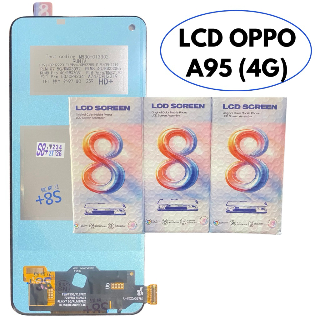 LCD ORIGINAL OPPO A95 (4G) FULLSET BLACK