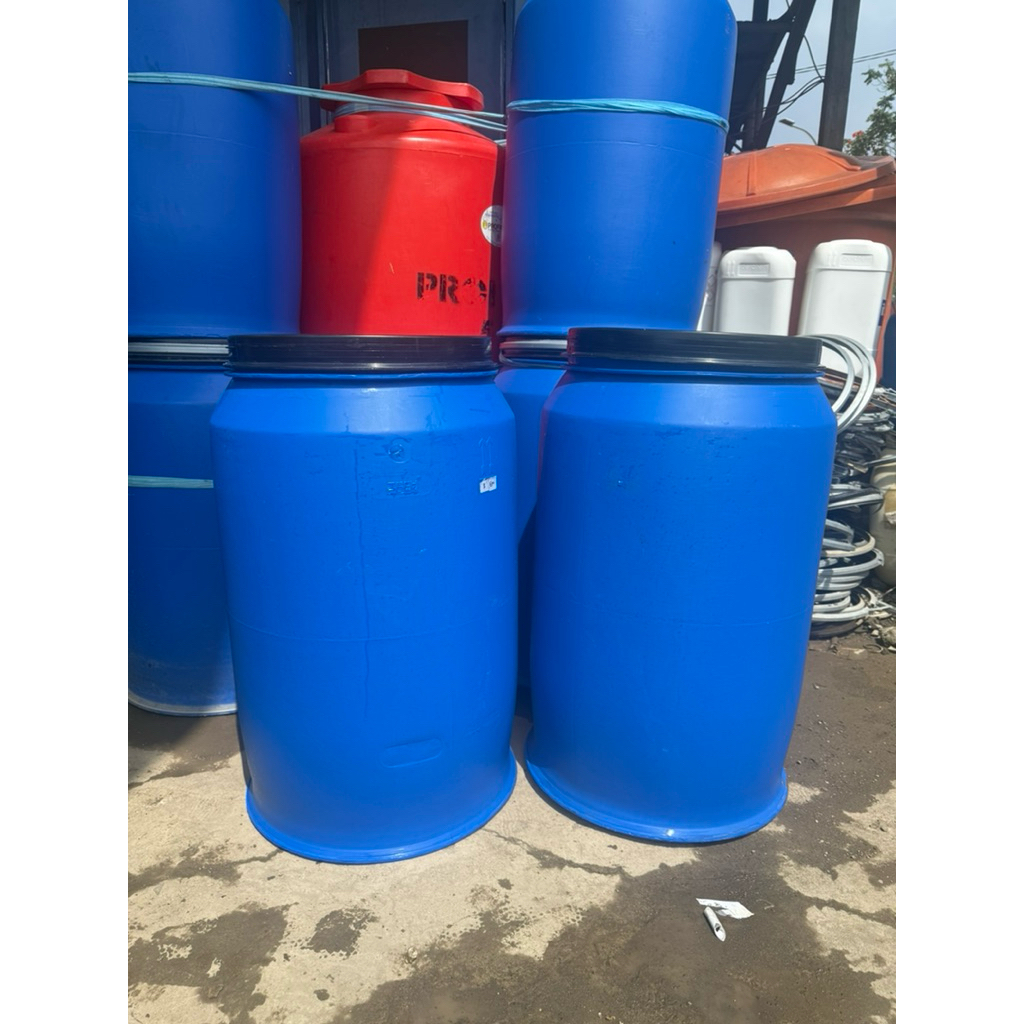 Drum plastik tutup besar 200 liter