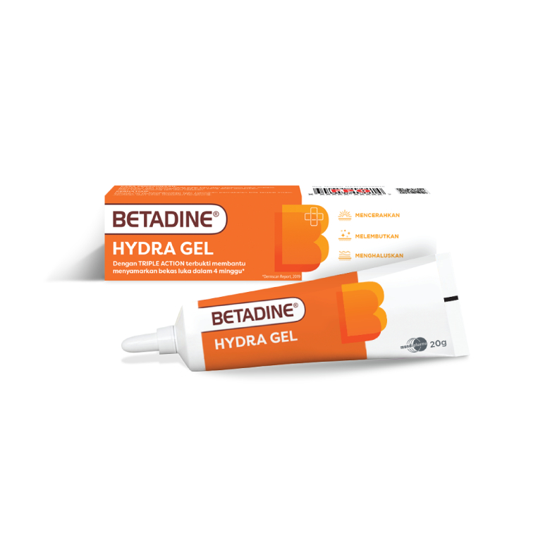 BETADINE Hydra Gel 10 gr - Menyamarkan Bekas Luka Bekas Jerawat Fragrance-Free