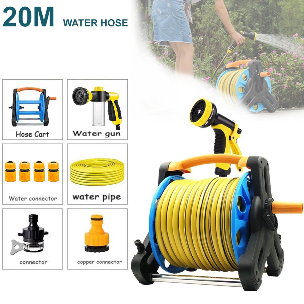 Gulungan Selang Taman Portabel semprotan air tanaman Tempat Gulungan Selang Air Steam Anti Lumut