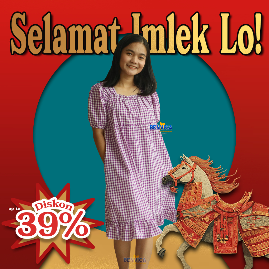 BAJU TIDUR DASTER KATUN PREMIUM YUMICO - B