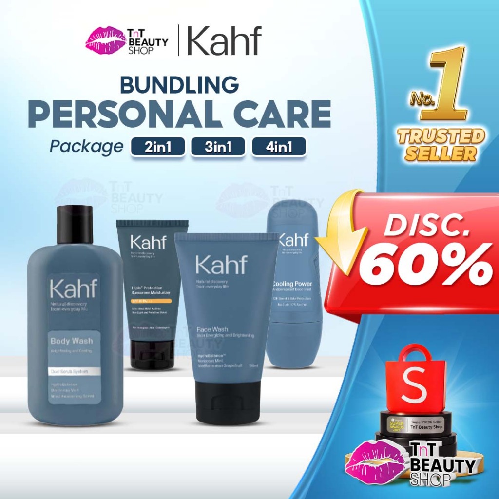 [BUNDLING] Kahf Paket Personal Care - Face Wash - Body Wash - Sunscreen - Deodorant - EDT | TnT Beau