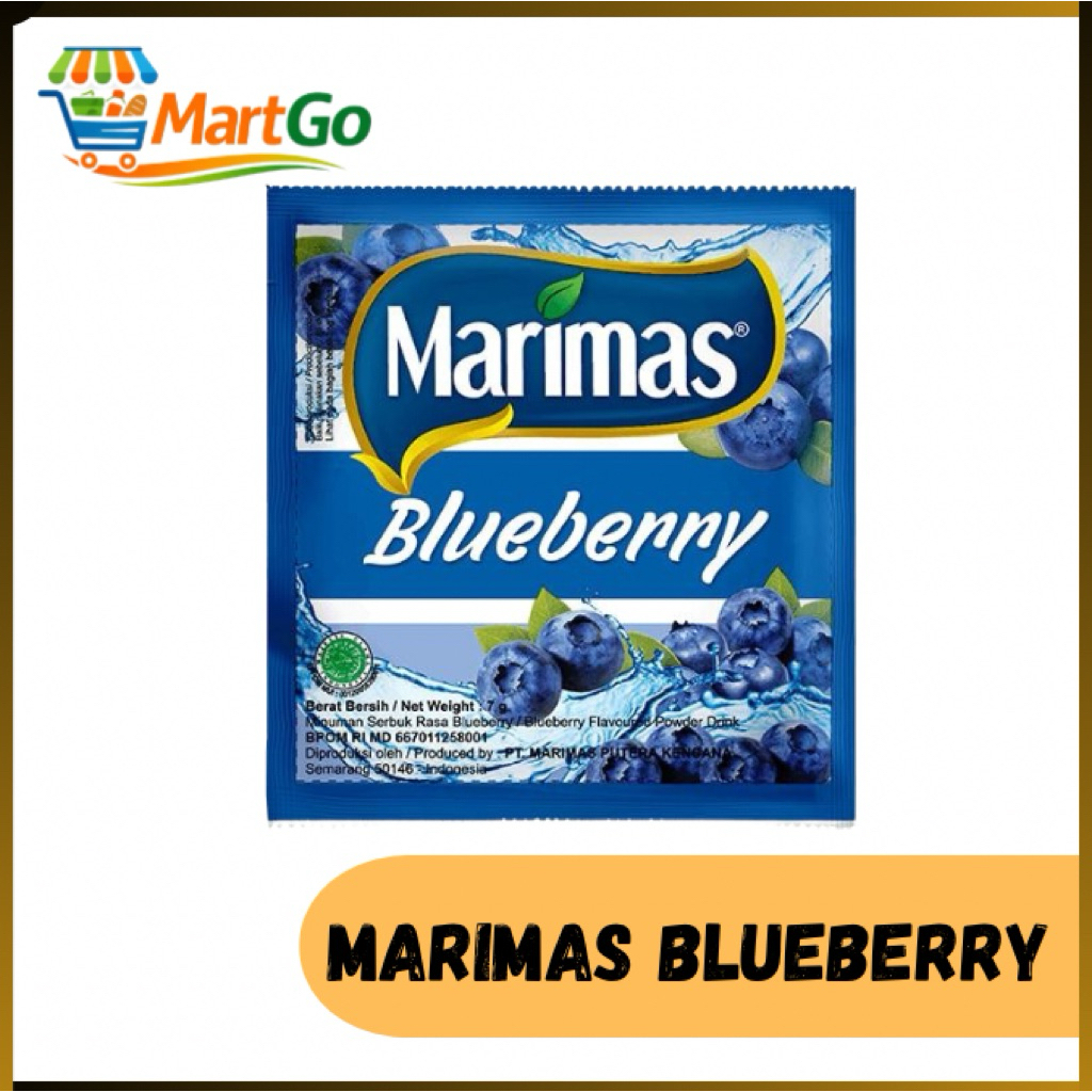Marimas Rasa blueberry | Minuman Serbuk Segar | Sumber Vitamin C