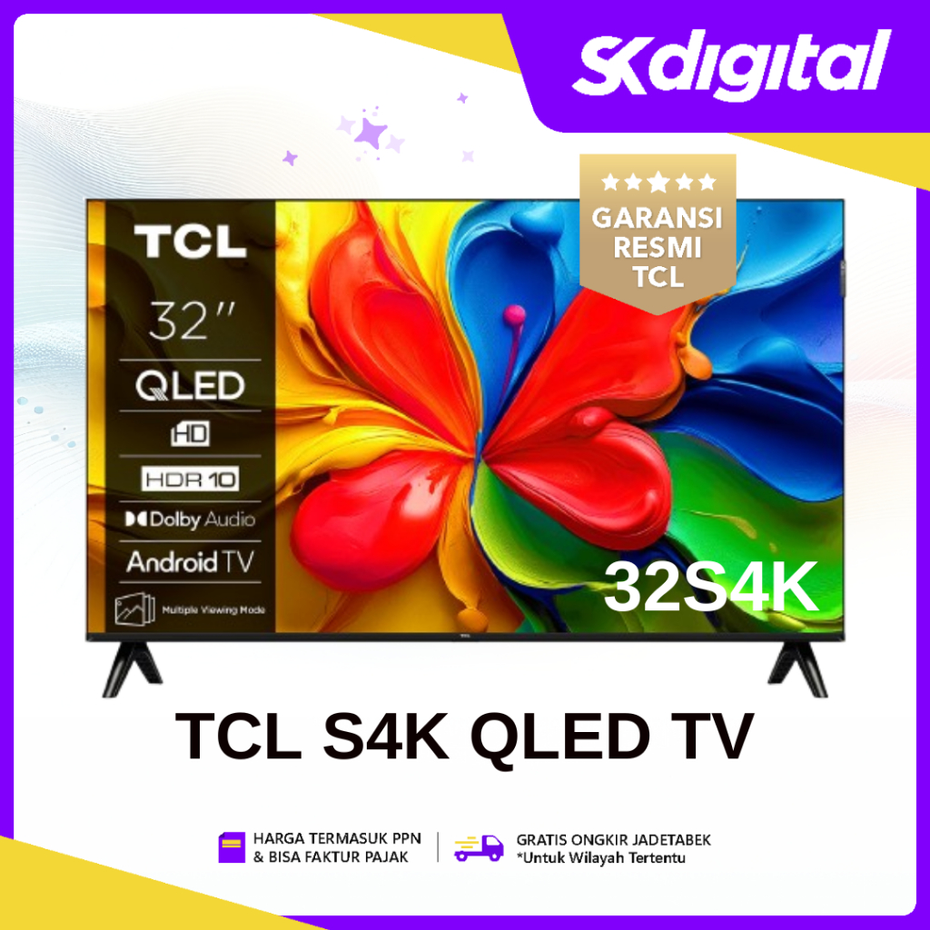 TV TCL 32S4K HD QLED TV 32 Inch S4K