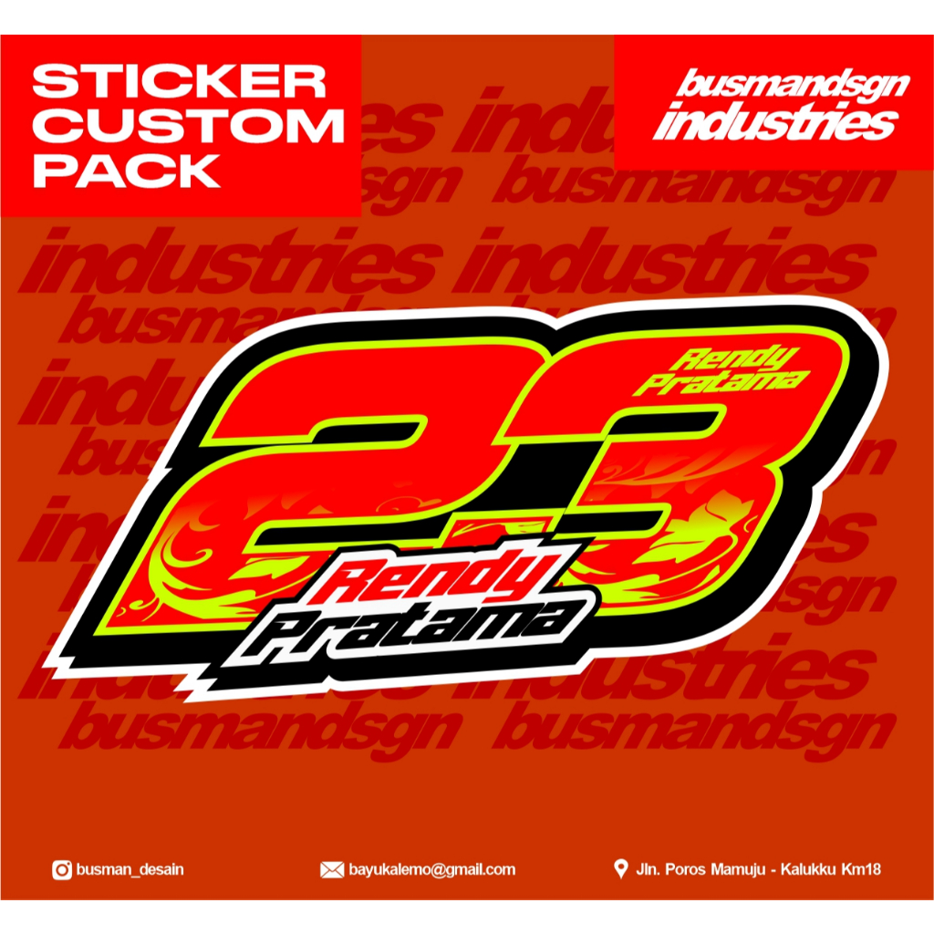 Stiker Nomor Start