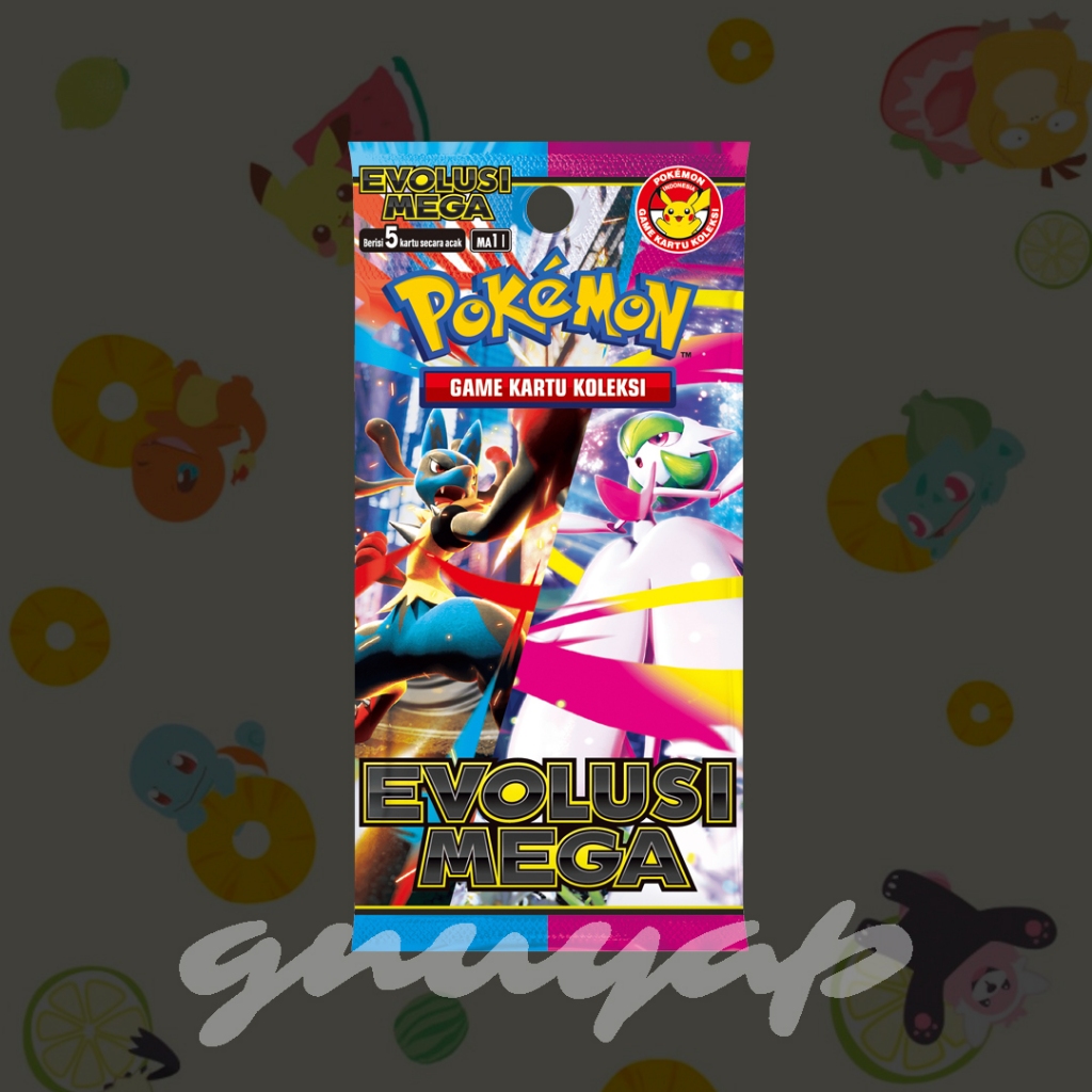 evolusi mega MA1 mega brave mega symphonia M1S M1L booster pack pokemon tcg indonesia card kartu lan