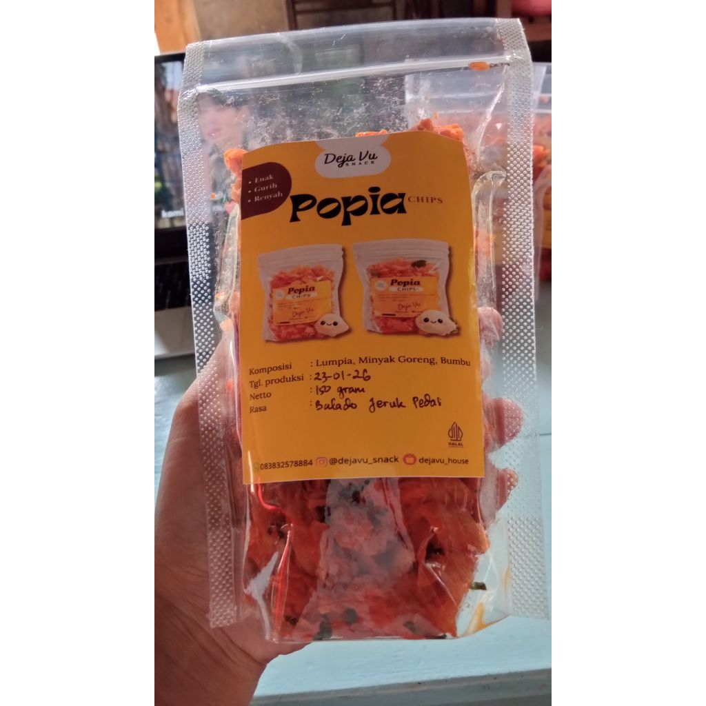 popia/ lumpia kering/ lumring 150 gram rasa balado jeruk pedas