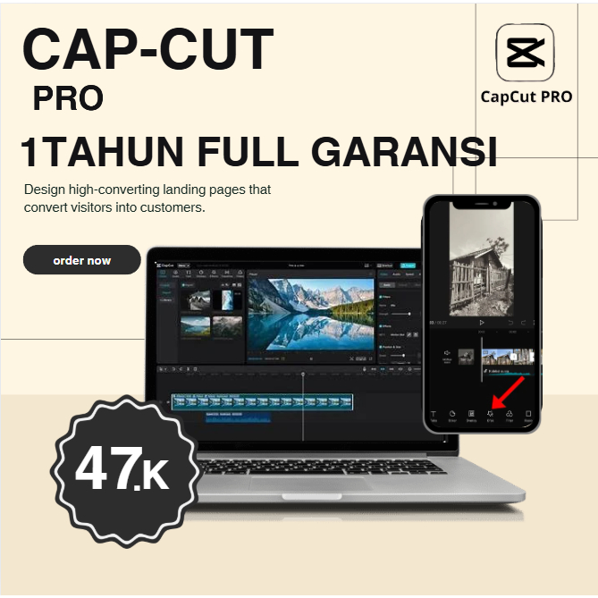 Edit Jago Dengan Capcut Pro 1 Tahun Full Garansi