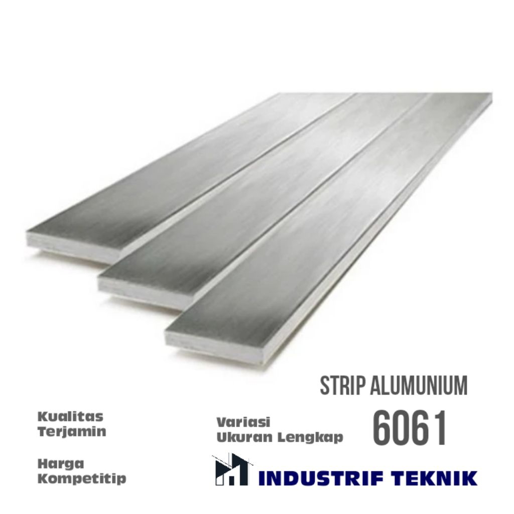 plat strip aluminium 2mm x 22mm harga per CM - 1cm