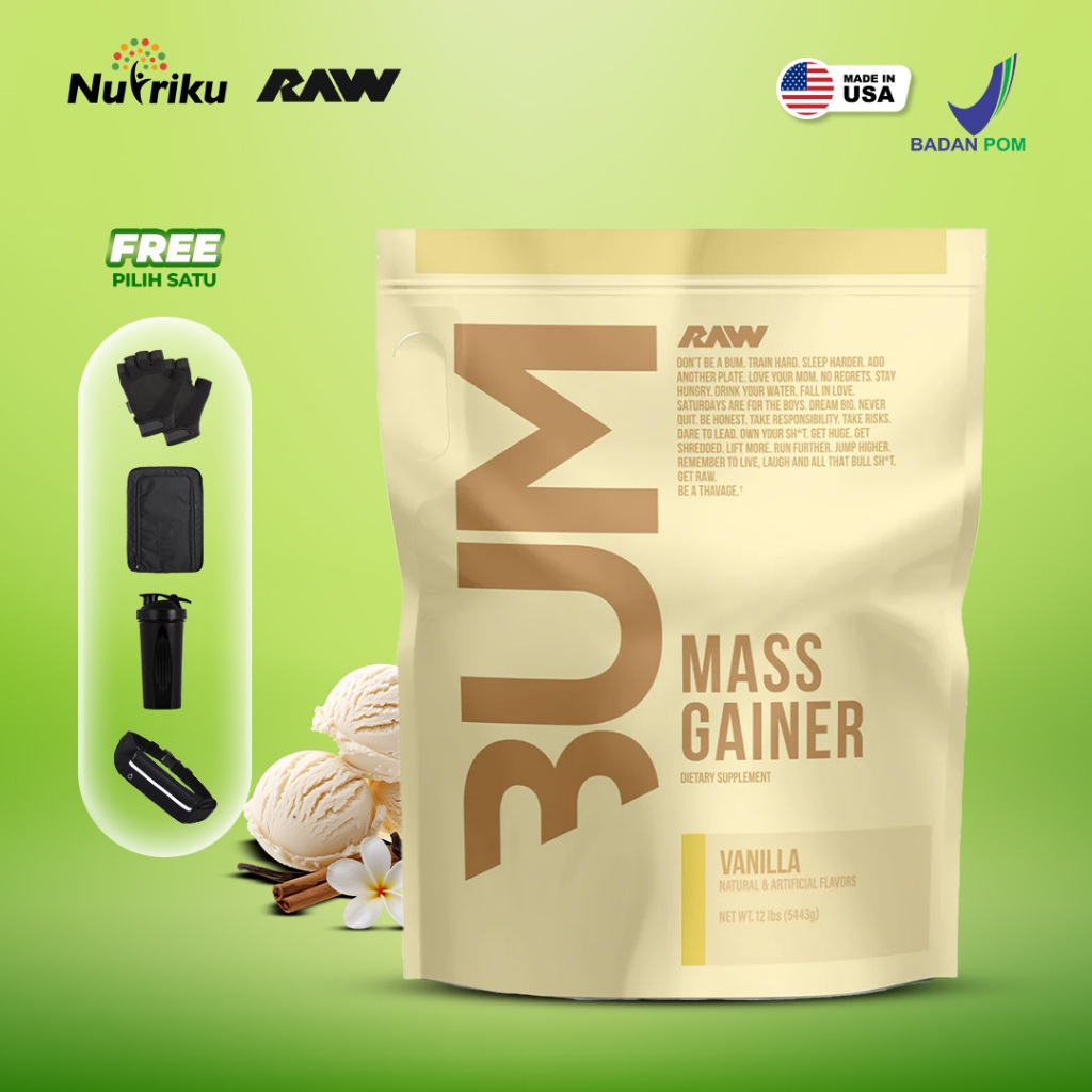 CBUM Raw Mass Gainer 12 Lbs Suplemen Gym Otot Bulking