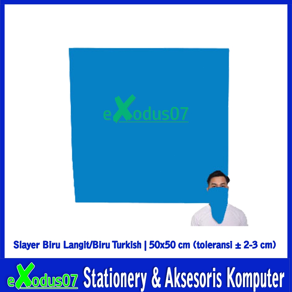 SLAYER POLOS BIRU LANGIT / BIRU TURKISH UK. 50X50 CM
