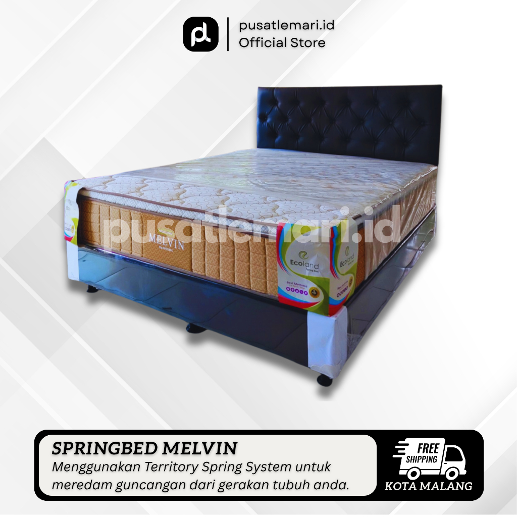 Kasur Springbed Spinno Melvin Plushtop Matras Bedset Ukuran 120x200 140x200 160x200 180x200