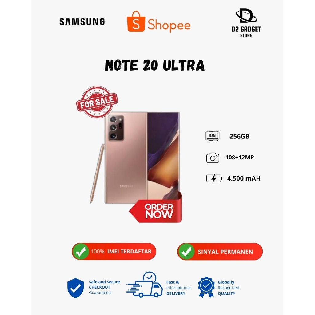Samsung Galaxy Note 20 Ultra Second Garansi Resmi