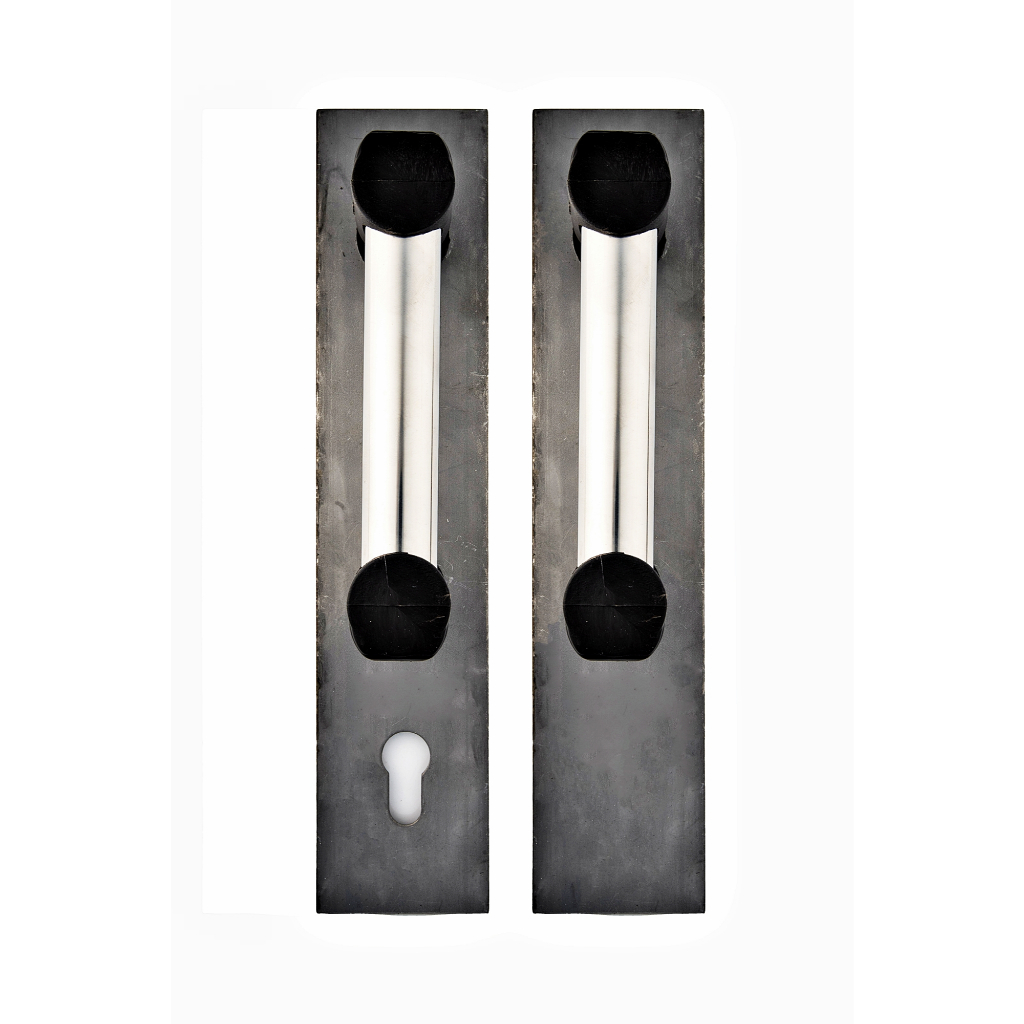 Handle Handel Stainless Combined Pintu Folding Gate Harmonika (Lubang Kunci)