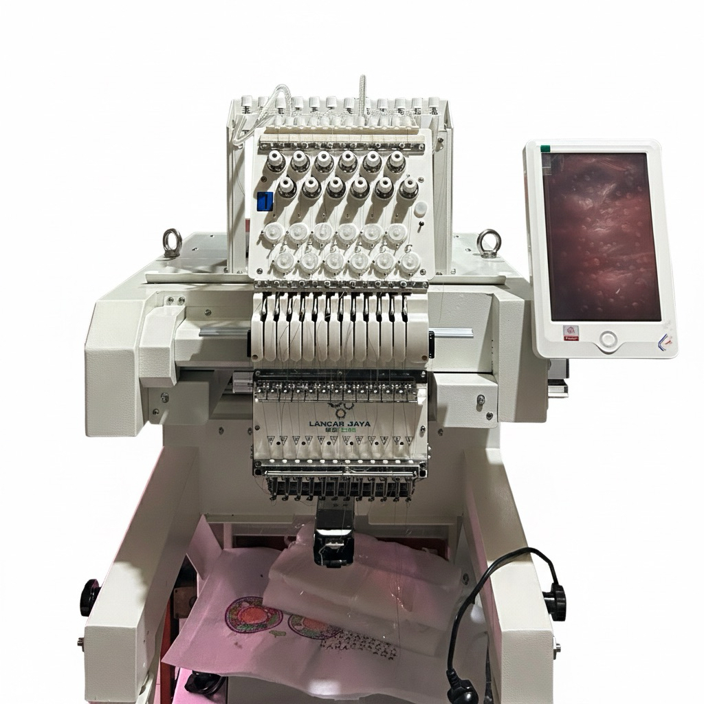 Mesin Bordir 1 Kepala 12 Jarum/Warna (Lancar Jaya Bordir)