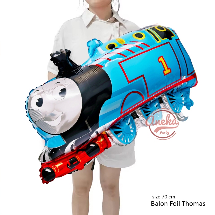 Balon Foil Thomas Biru / Balon Kereta Thomas and friends / Foil Balon Train / Balon Karakter Train