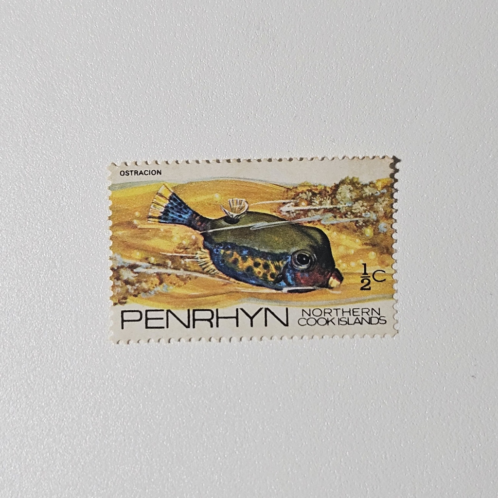 Perangko Fauna Ikan Boxfish Ostracion: Penrhyn Northern Cook Islands (Perangko Vintage 1967)