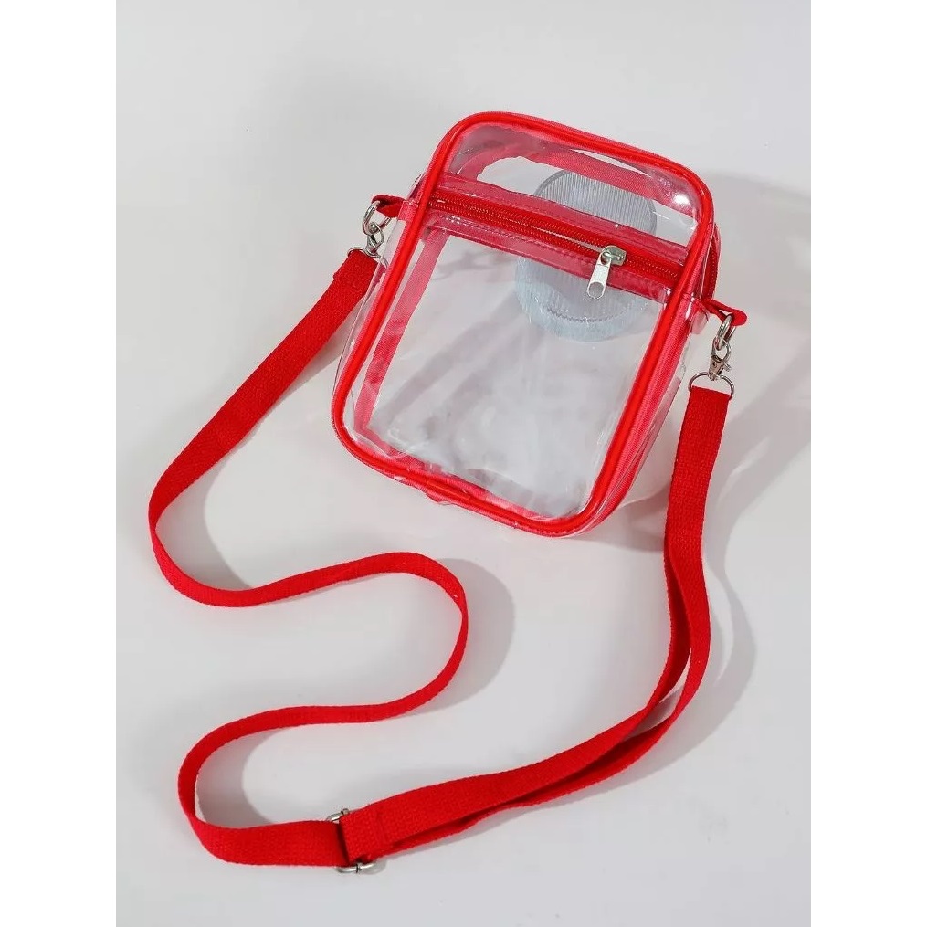 Tas Bahu Transparan Unisex multifungsi Transparan Mika Pvc - Tas Selempang pria wanita Kasual