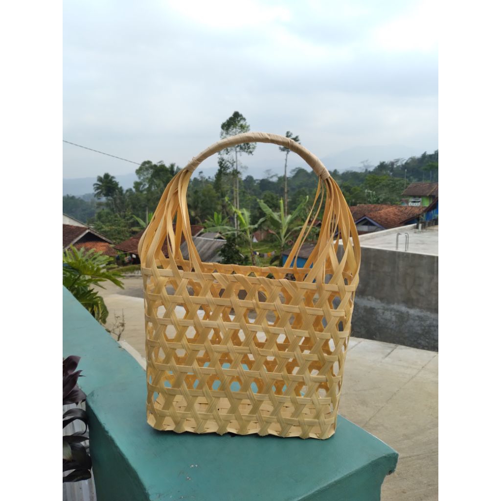 TAS KERANJANG PARCEL HAMPERS 25x10x25 idul fitri