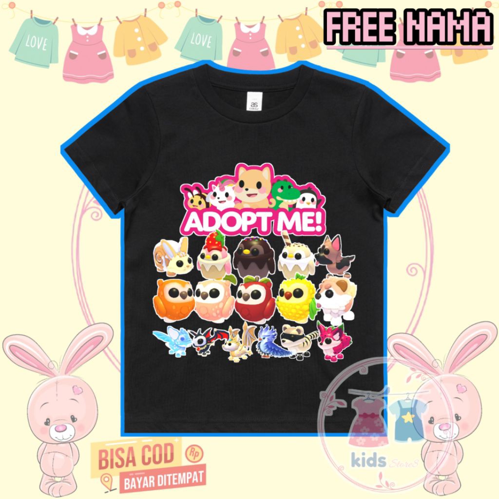 KAOS ANAK ROBLOX ADOPT ME PET LUCU ATASAN KAOS ANAK UNISEX