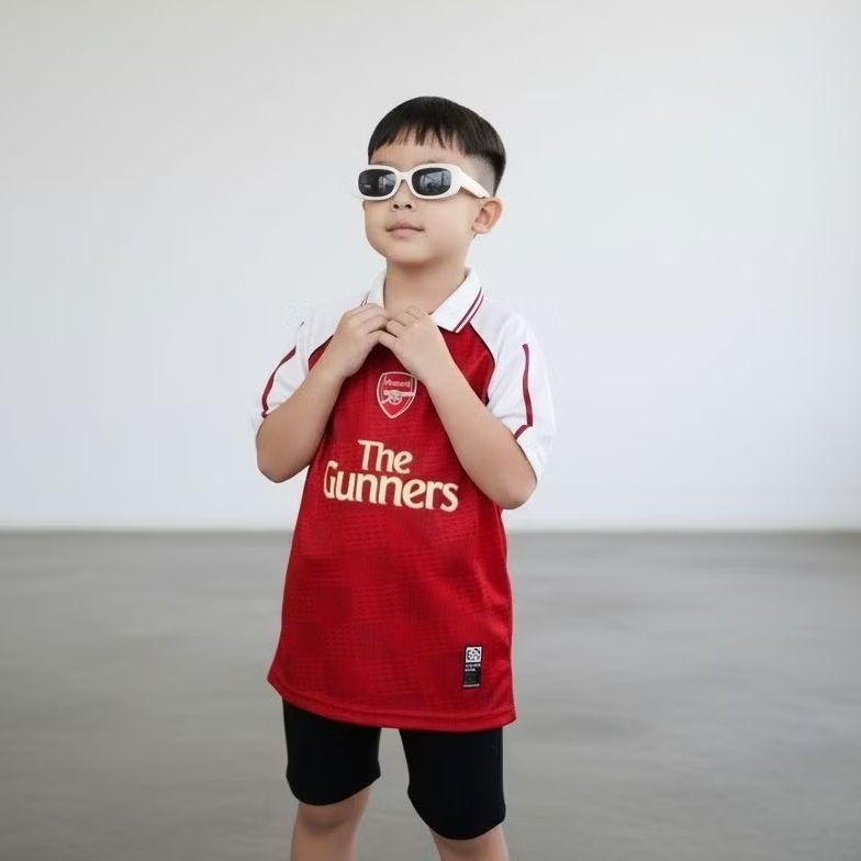 Jersey retro Arsenal anak / baju bola Arsenal anak laki laki