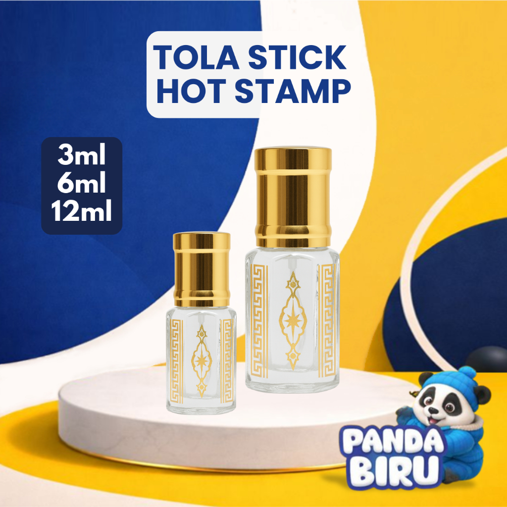 BOTOL PARFUM TOLA STICK HOT STAMP 3ML,6ML,12ML | BOTOL KACA WINYAK WANGI OLES