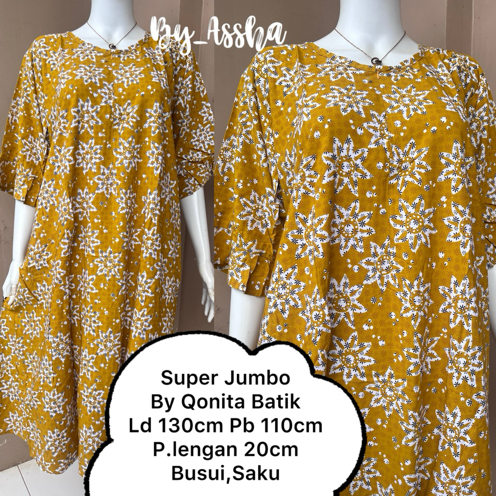 Daster Batik Qonita Pekalongan Super Jumbo Busui