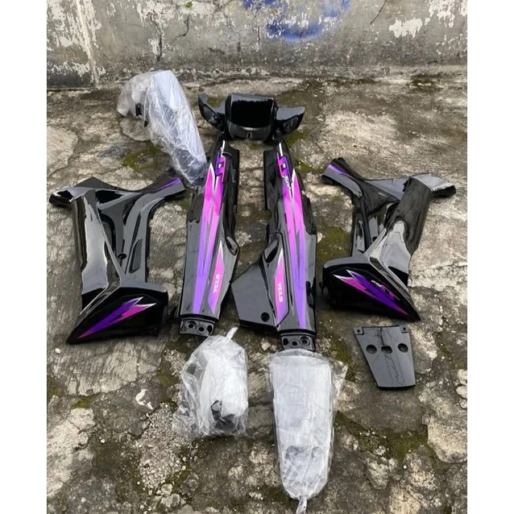 Paket full set body halus Fizr Yamaha Fiz r SS TWO UNGU HITAM berkualitas terbaik