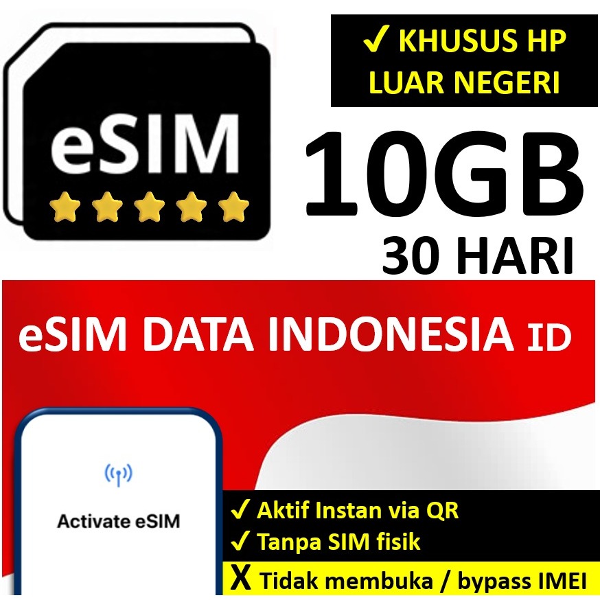eSIM Roaming Telkomsel Indonesia - Anti Blokir, Tethering, Sosmed