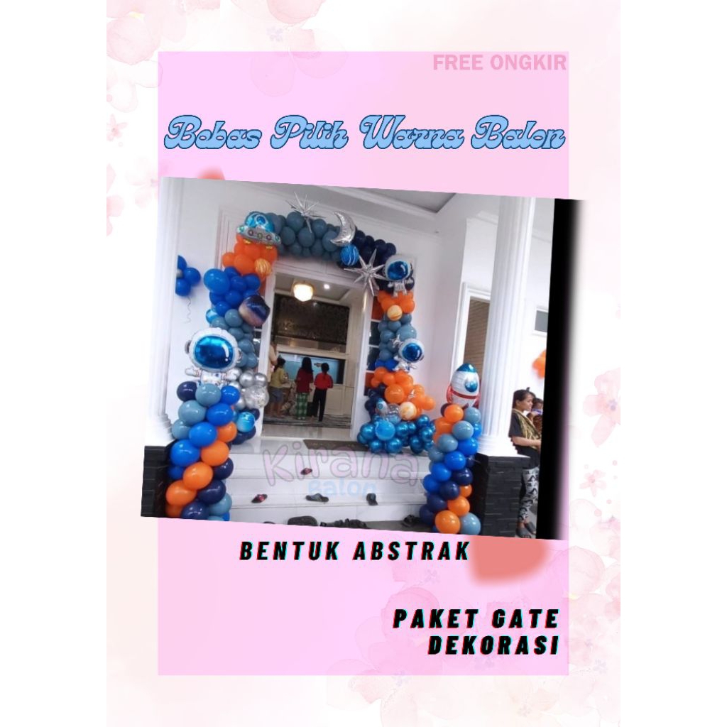 PAKETAN DEKORASI BALON GATE , DEKORASI BALON GAPURA, BALON GATE, BALON GAPURA