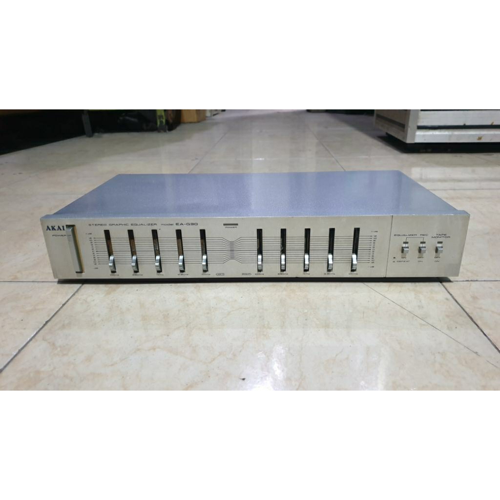 equalizer vintage 2x5band akai ea-g30 made in japan 10channel graphic equalizer second bekas normal 
