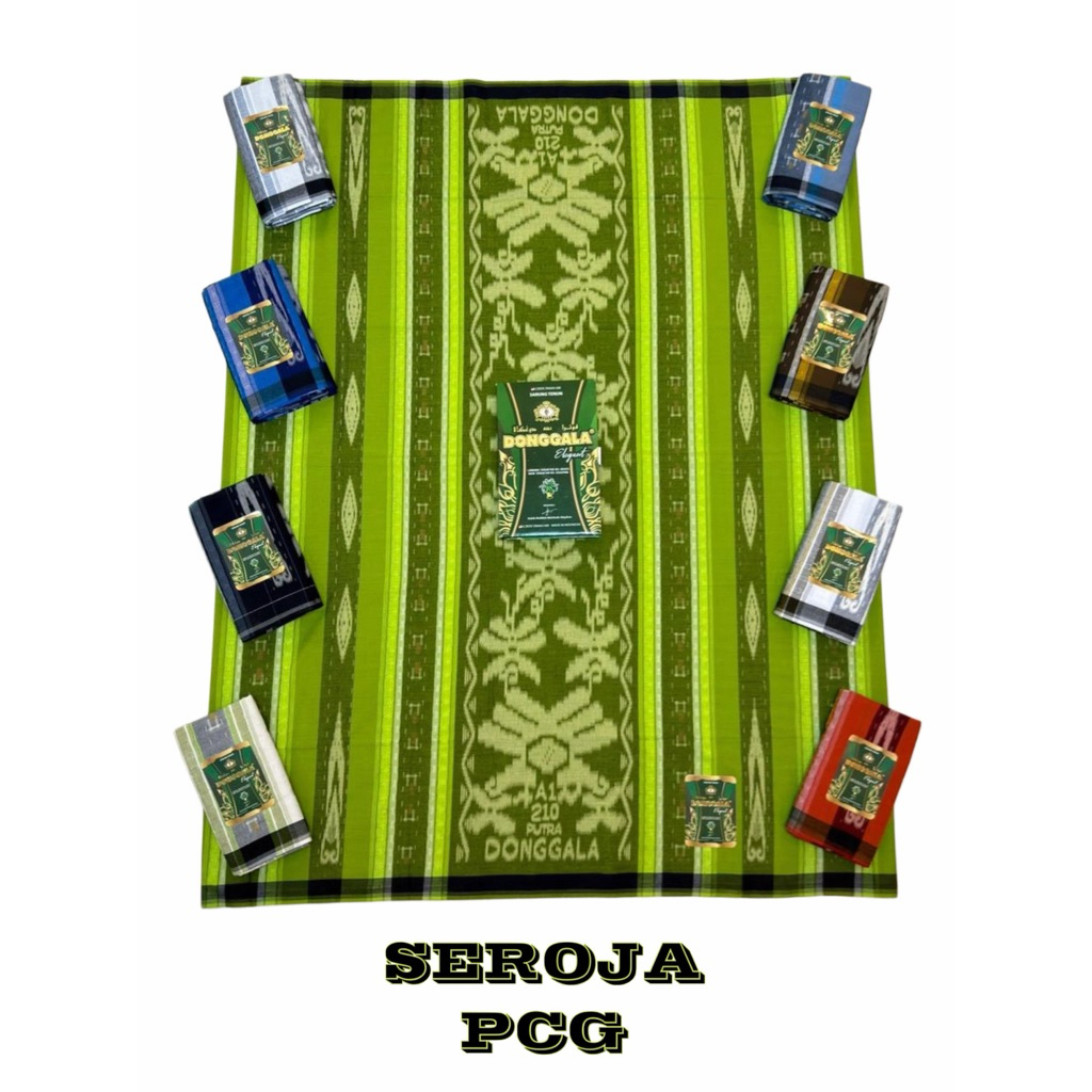 Sarung Donggala Kembang Seroja Pancingan Motif Sutra A1 210 New