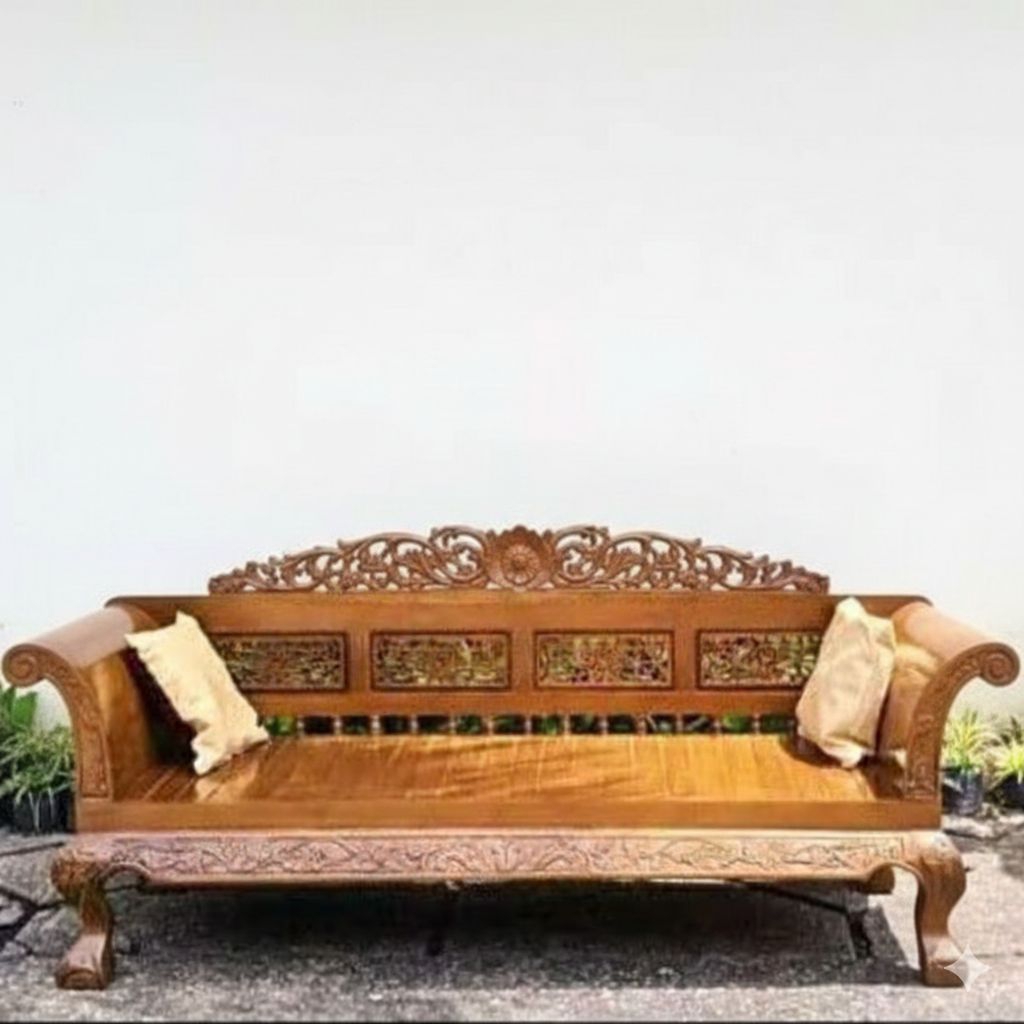 Bale kayu jati bale minimalis bale jati ukir Jepara