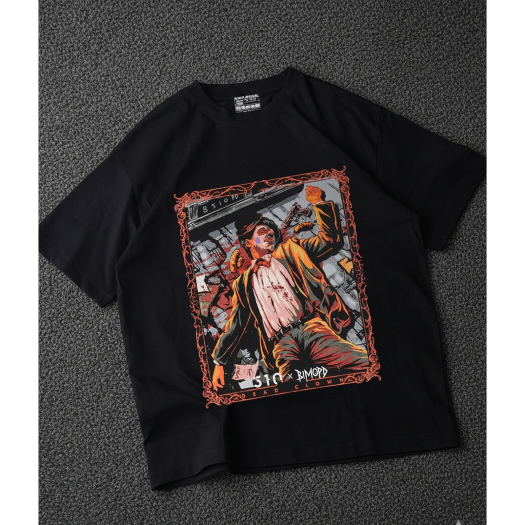 T-shirt Merchandise 510 x Bimopd - Dead clown V2 - K2 | Unisex Catton 24s premium | Kaos musik band 