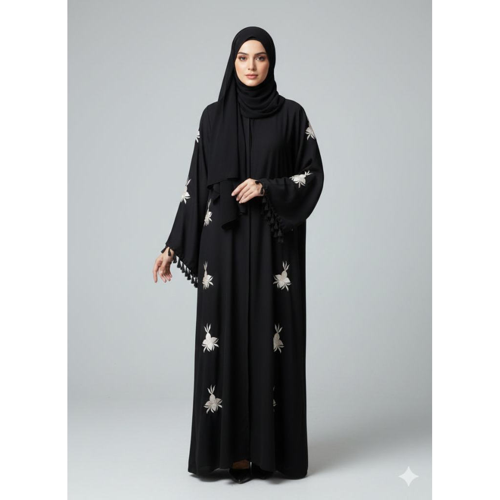 Outer Abaya Bordir Rawis (Preloved)