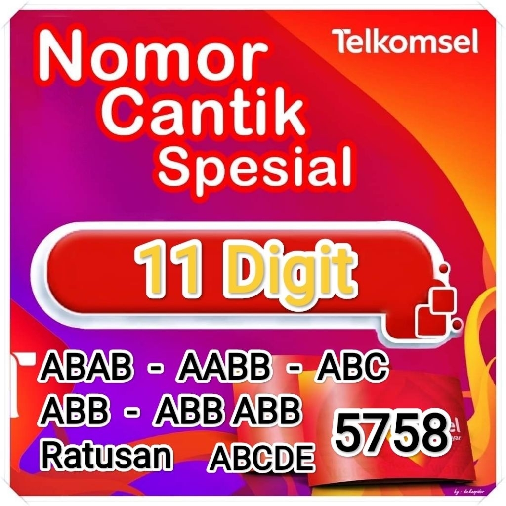Promo Kartu Perdana Nomor Cantik Simpati Telkomsel 11 Digit Kartu Perdana Reguler Prabayar Gratis ku