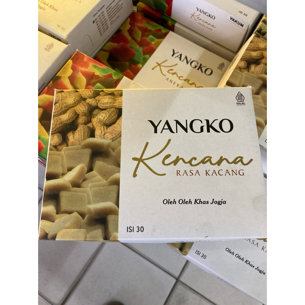 Yangko Kencana Rasa Kacang Isi 30 Produksi Bakpia Kencana Oleh-Oleh Khas Jogja Tradisional Pia