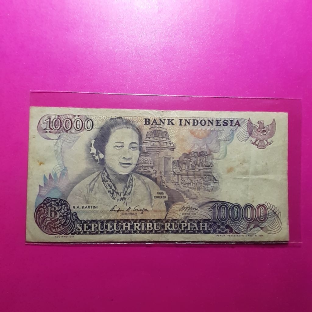 uang 10000 rupiah kartini 1985